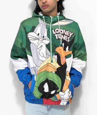 Members Only Looney Tunes Windbreaker Jacket Bugs Bunny Sylvester