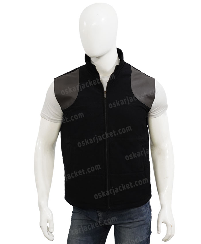 Kevin Costner Yellowstone Parachute Black Vest Front
