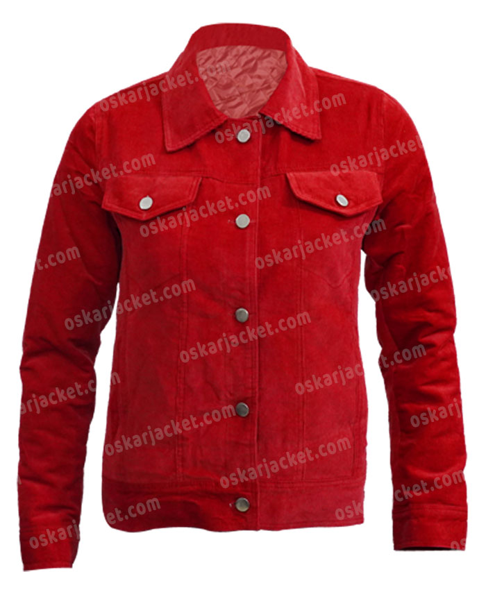 Spinning Out Willow Shields Red Corduroy Jacket Front