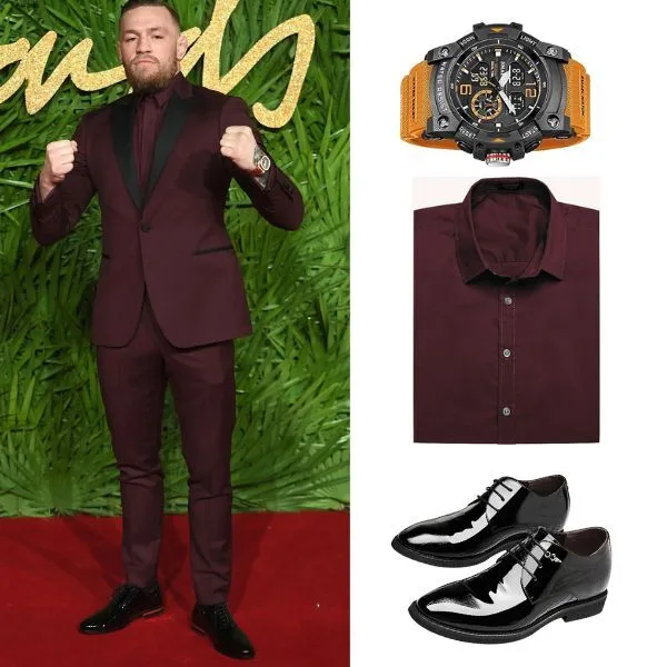 Conor McGregor’s Burgundy Suit Look