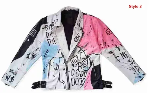 Lil Peep Never Say Die Black Real Leather Jacket