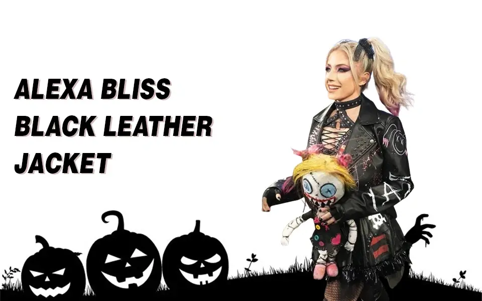 Alexa Bliss Black Leather Jacket For Halloween