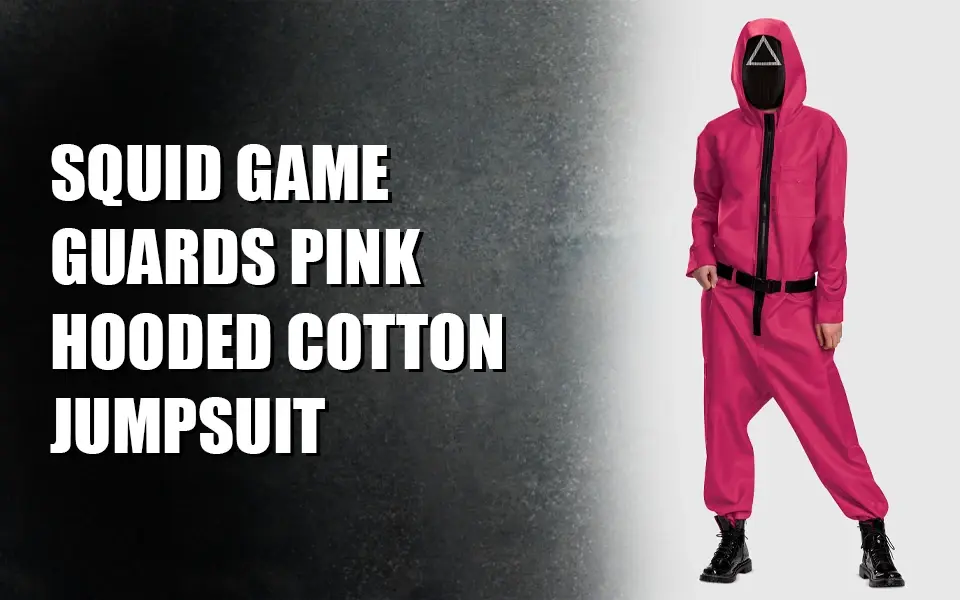 Squid Game Guards Pink Hooded Cotton Jumpsuit For Halloween