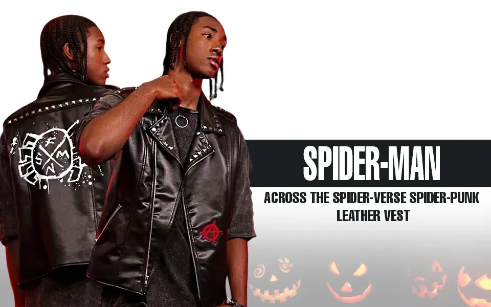 spiderman Across the Spider-Verse Spider-Punk Leather Vest