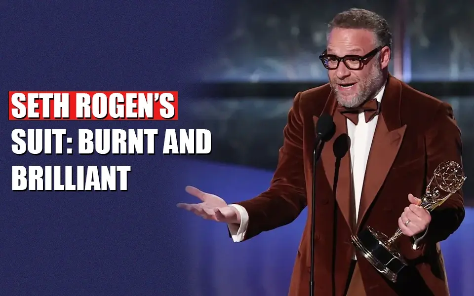 Seth Rogen’s Suit Burnt and Brilliant