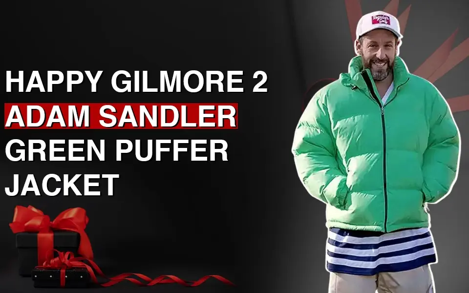 Happy Gilmore 2 Adam Sandler Green Puffer Jacket