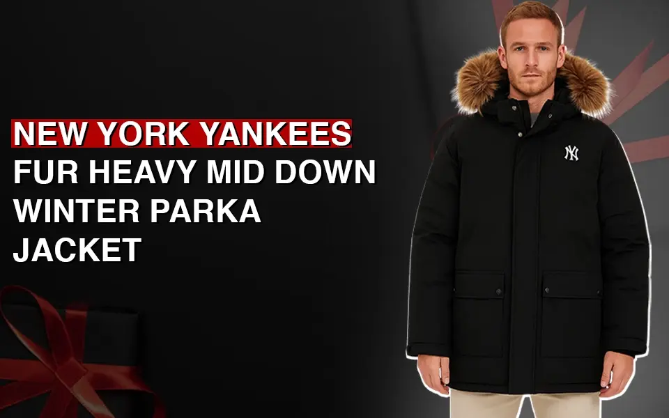 New York Yankees Fur Heavy Mid Down Winter Parka Jacket
