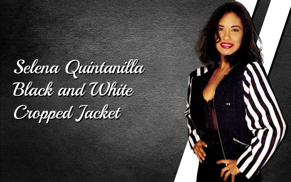 Selena Quintanilla Black and White Cropped Jacket