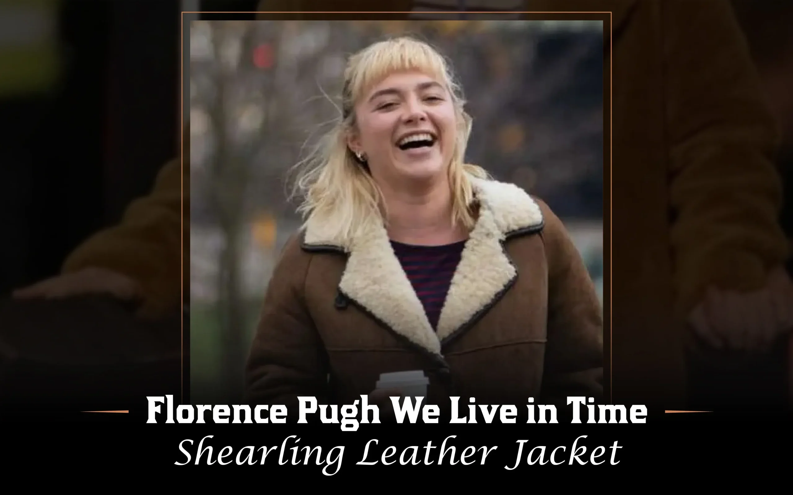 Florence Pugh-Inspired Shearling Leather Jacket