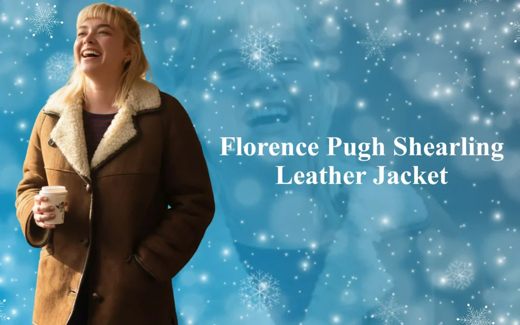 Florence Pugh Shearling Leather Jacket