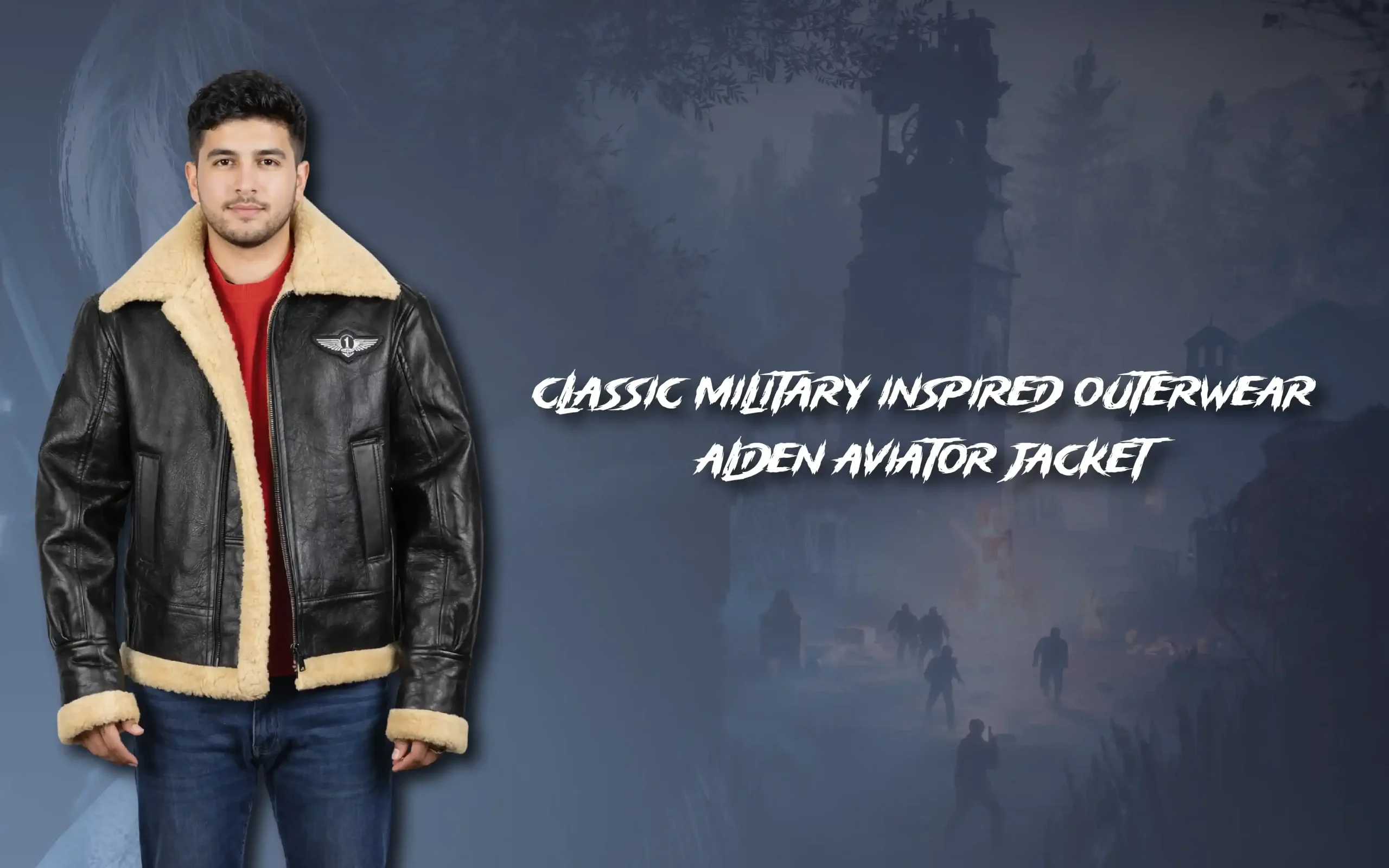 Classic Military Inspired Outerwear Alden Aviator Jacket