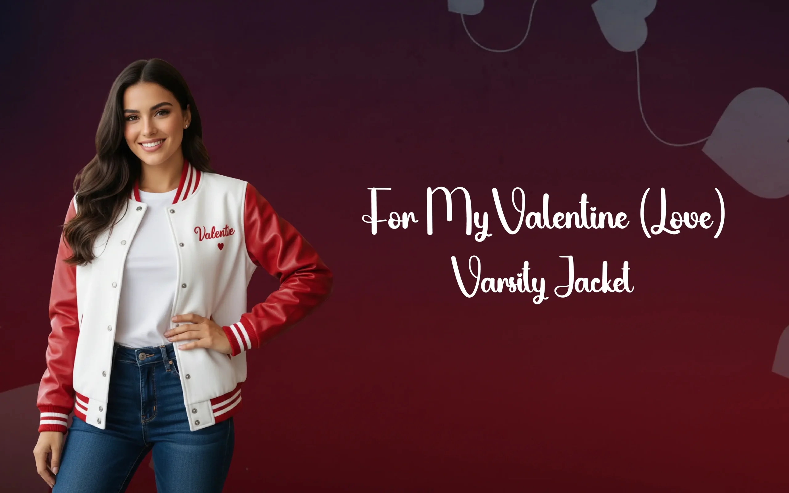 For My Valentine (Love) Varsity Jacket