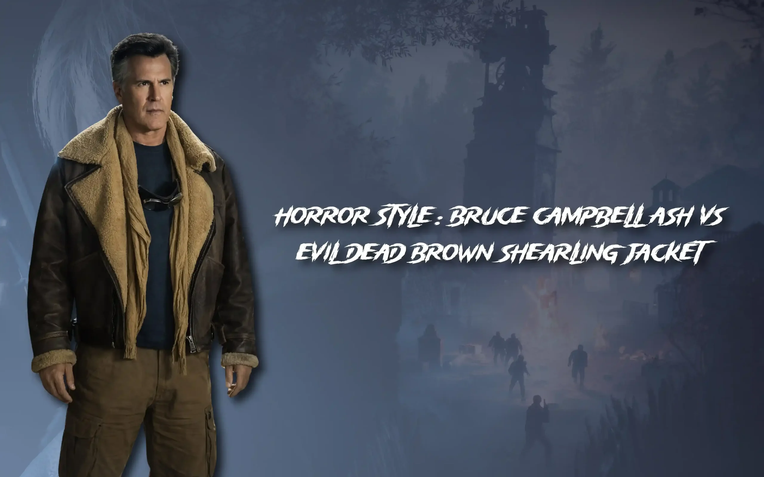 Horror Style Bruce Campbell Ash vs. Evil Dead Brown Shearling Jacket
