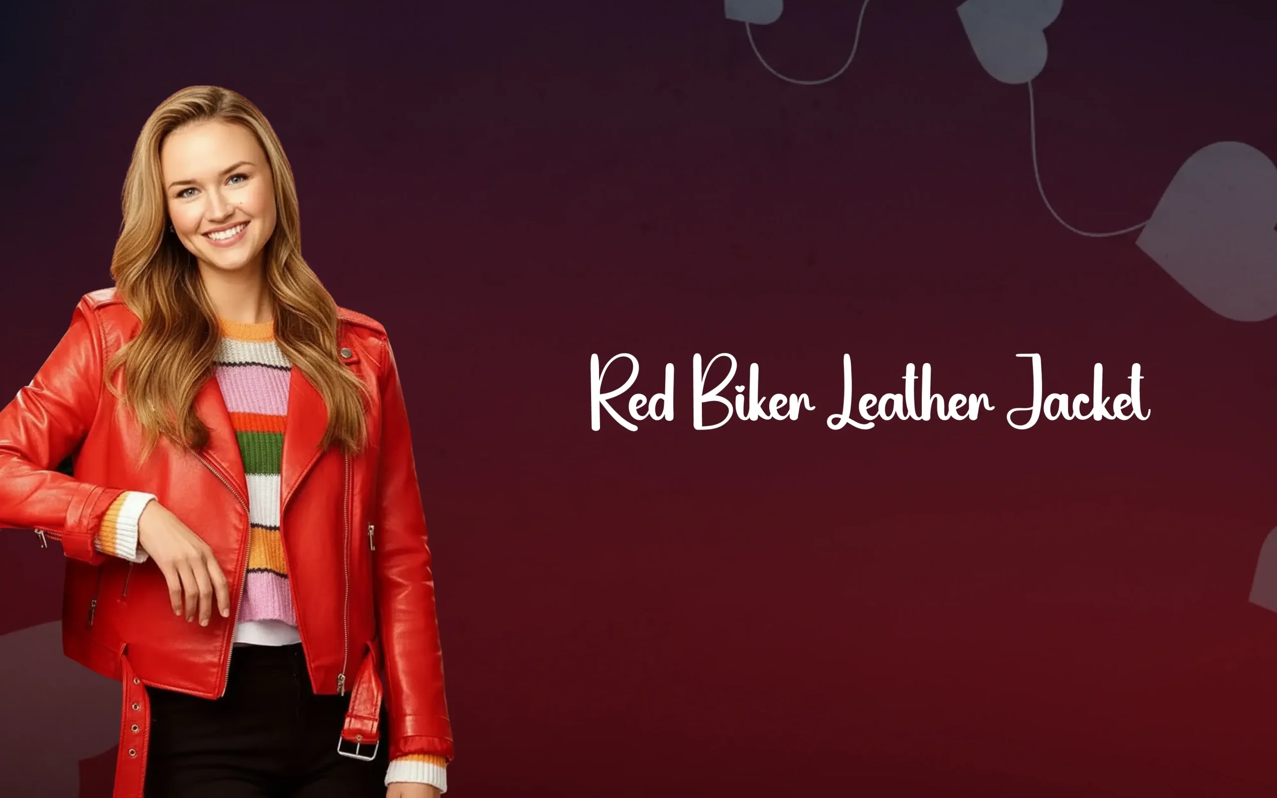 Red Biker Leather Jacket