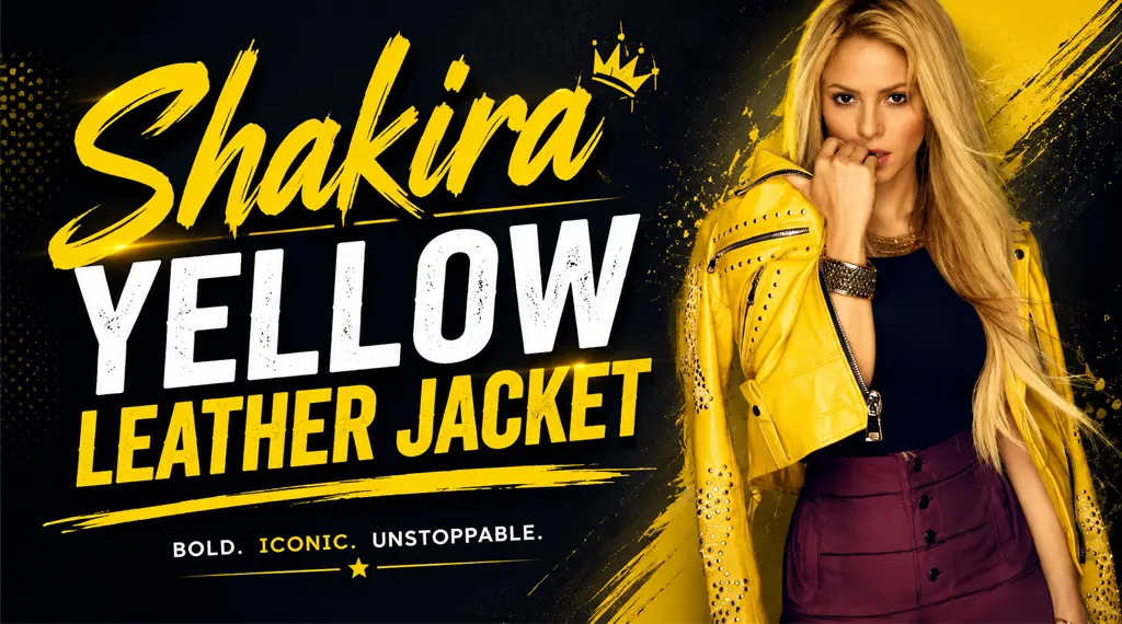 Shakira Yellow Leather Jacket