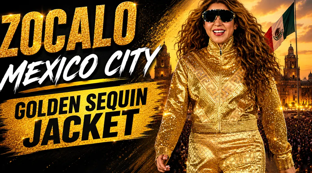 Zocalo Mexico City Golden Sequin Jacket