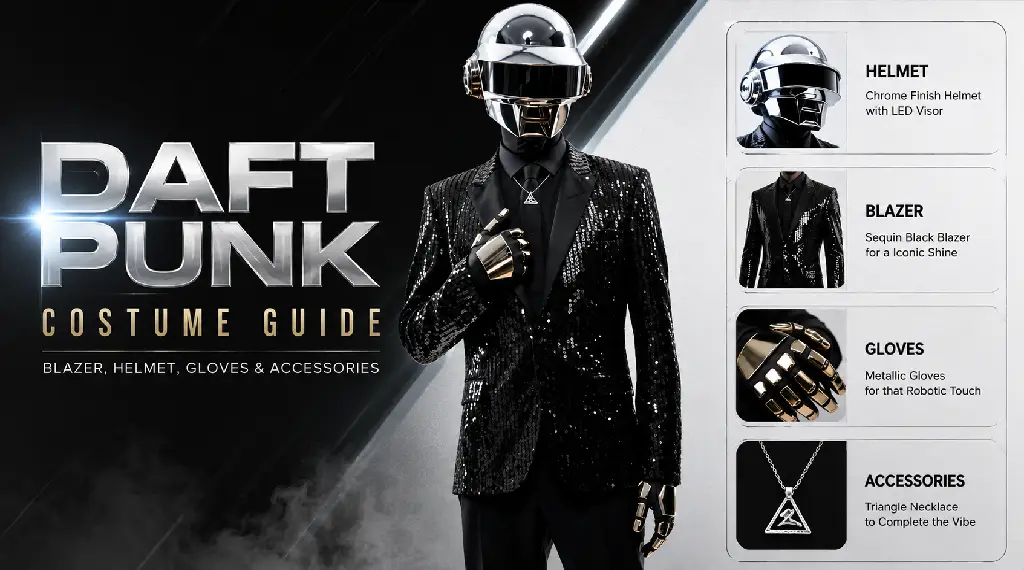 Daft Punk Costume Guide_ Blazer, Helmet, Gloves & Accessories
