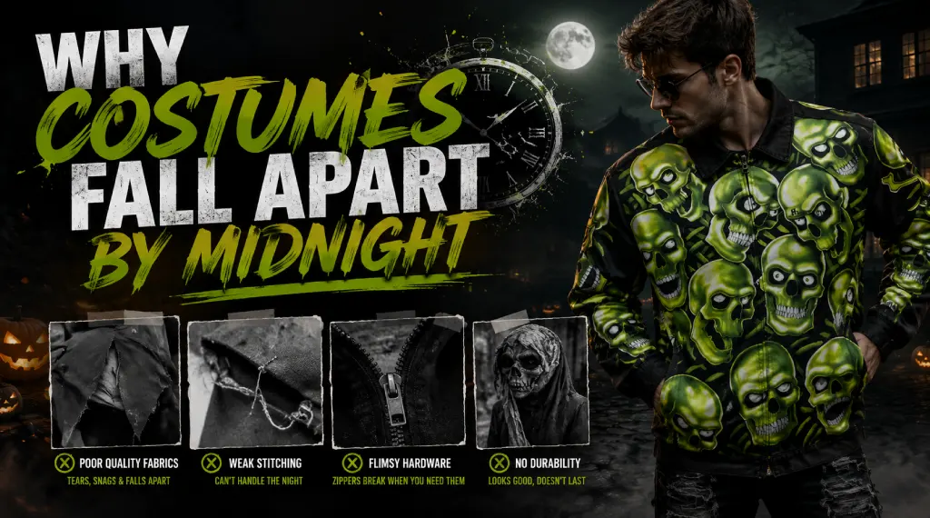 Halloween x Supreme x Printed Green Skull Pile Work Classic Jacket On Sale