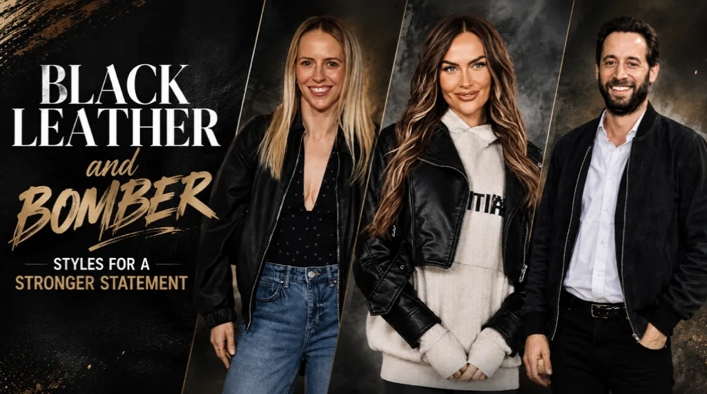 Black Leather and Bomber Styles for a Stronger Statement