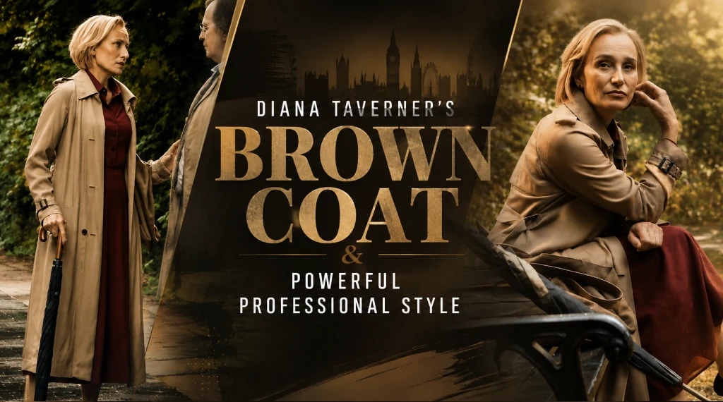 Diana Taverner’s Brown Coat and Powerful Professional Style