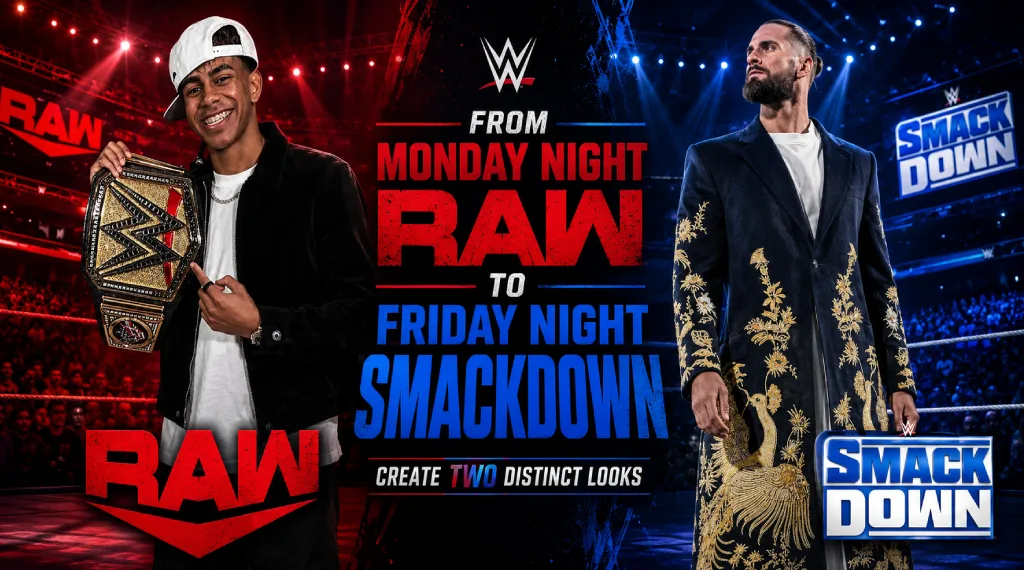 From Monday Night RAW to Friday Night SmackDown: Create Two Distinct Looks