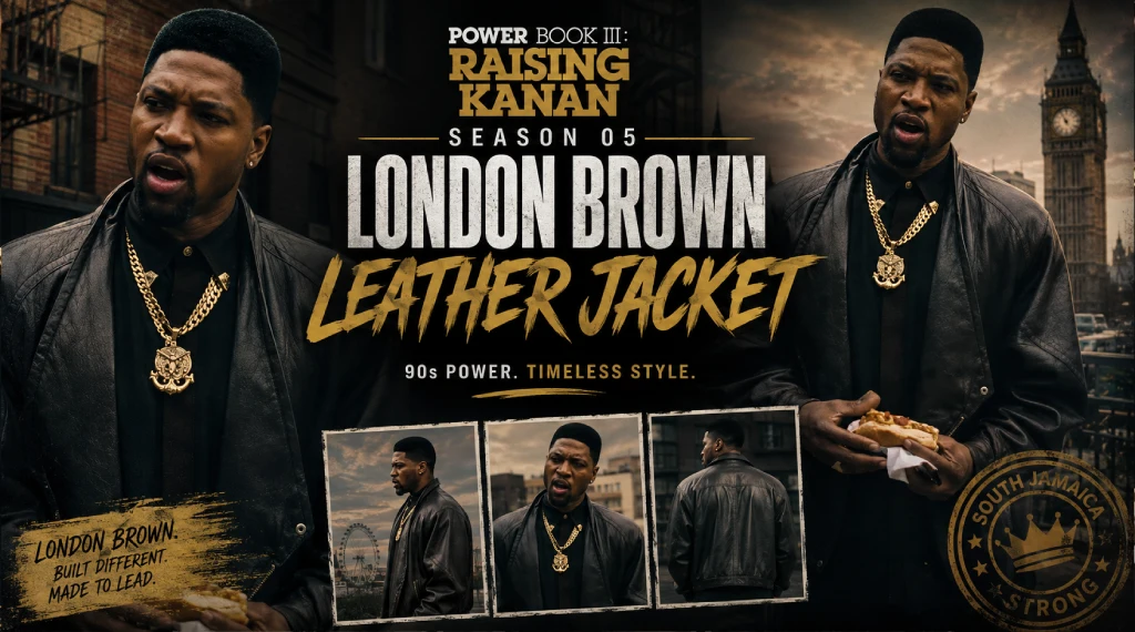 Power Book III Raising Kanan S05 London Brown Leather Jacket
