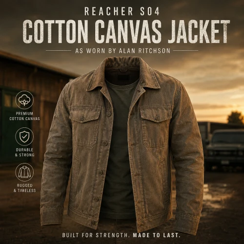 Reacher S04 Cotton Canvas Jacket for Utility-Inspired Style