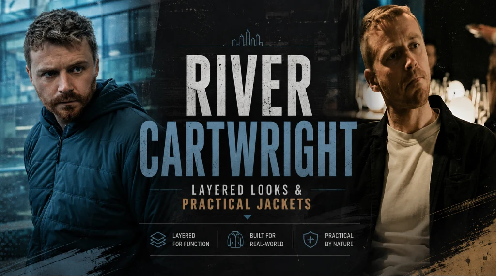 River Cartwright’s Layered Looks and Practical Jackets