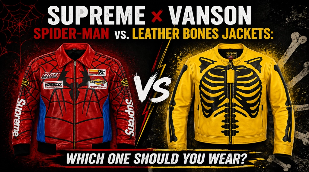Supreme x Vanson Spider-Man vs Leather Bones Jackets Which One Should You Wear