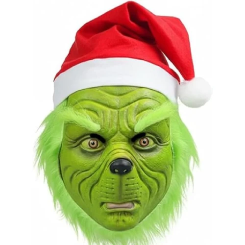 Add Character With The Grinch Santa Clause Costume Mask