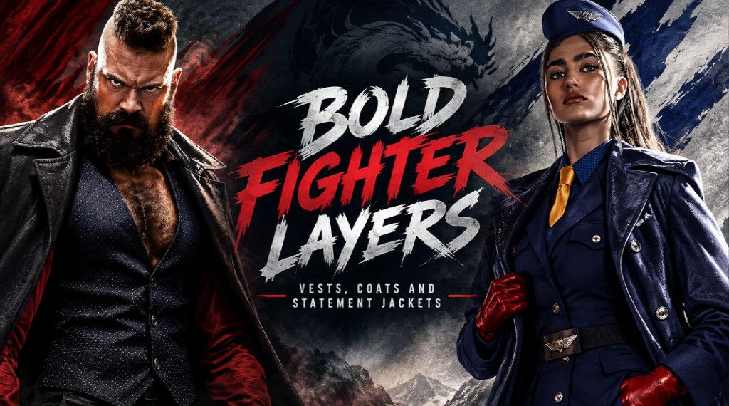 Bold Fighter Layers: Vests, Coats and Statement Jackets