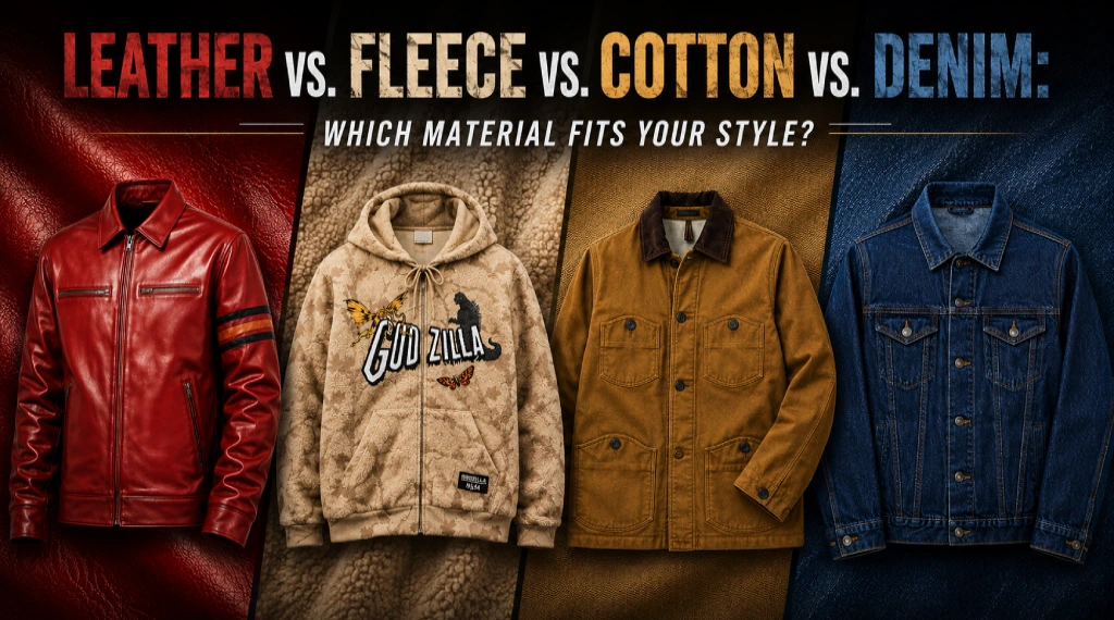 Leather vs. Fleece vs. Cotton vs. Denim: Which Material Fits Your Style?