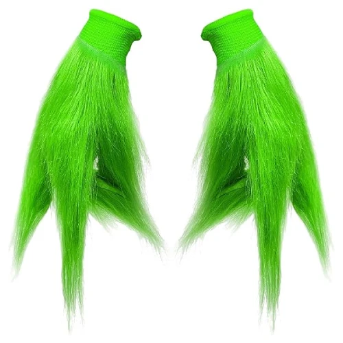 Match the Hands With The Grinch Santa Clause Costume Gloves