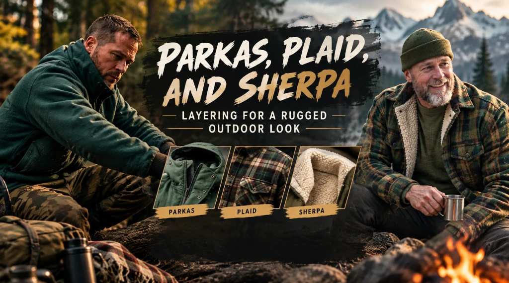 Parkas, Plaid, and Sherpa: Layering for a Rugged Outdoor Look