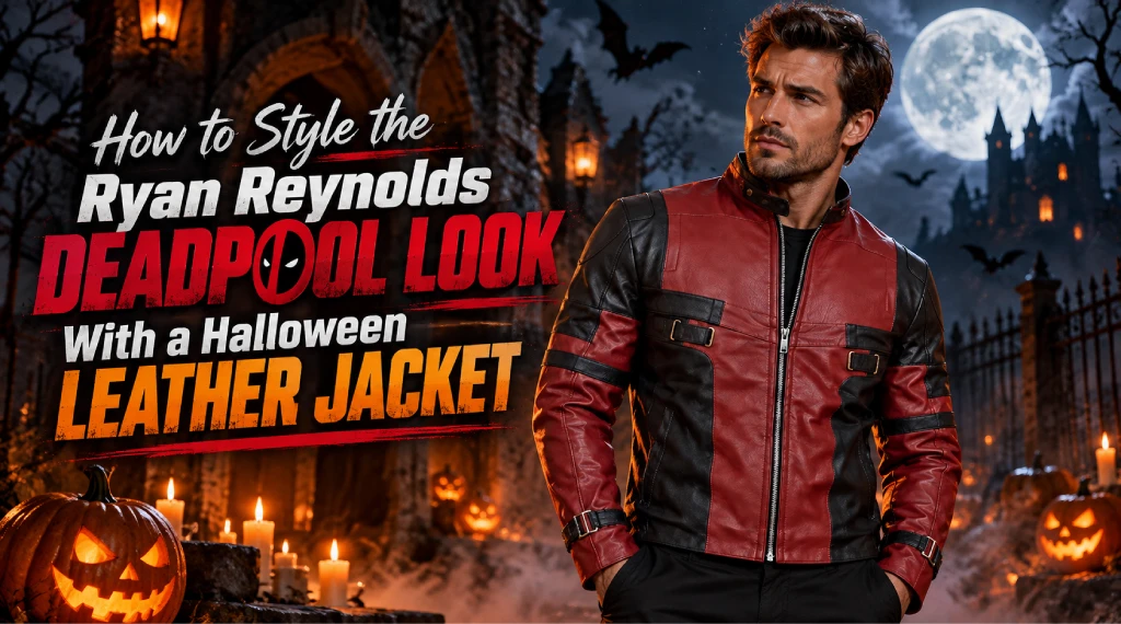How to Style the Ryan Reynolds Deadpool Look With a Halloween Leather Jacket