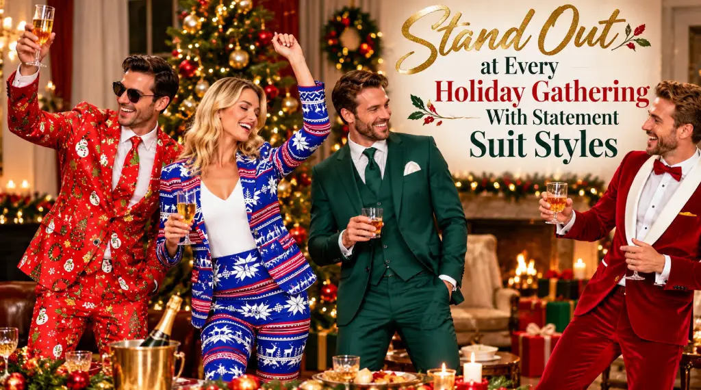 Stand Out at Every Holiday Gathering With Statement Suit Styles