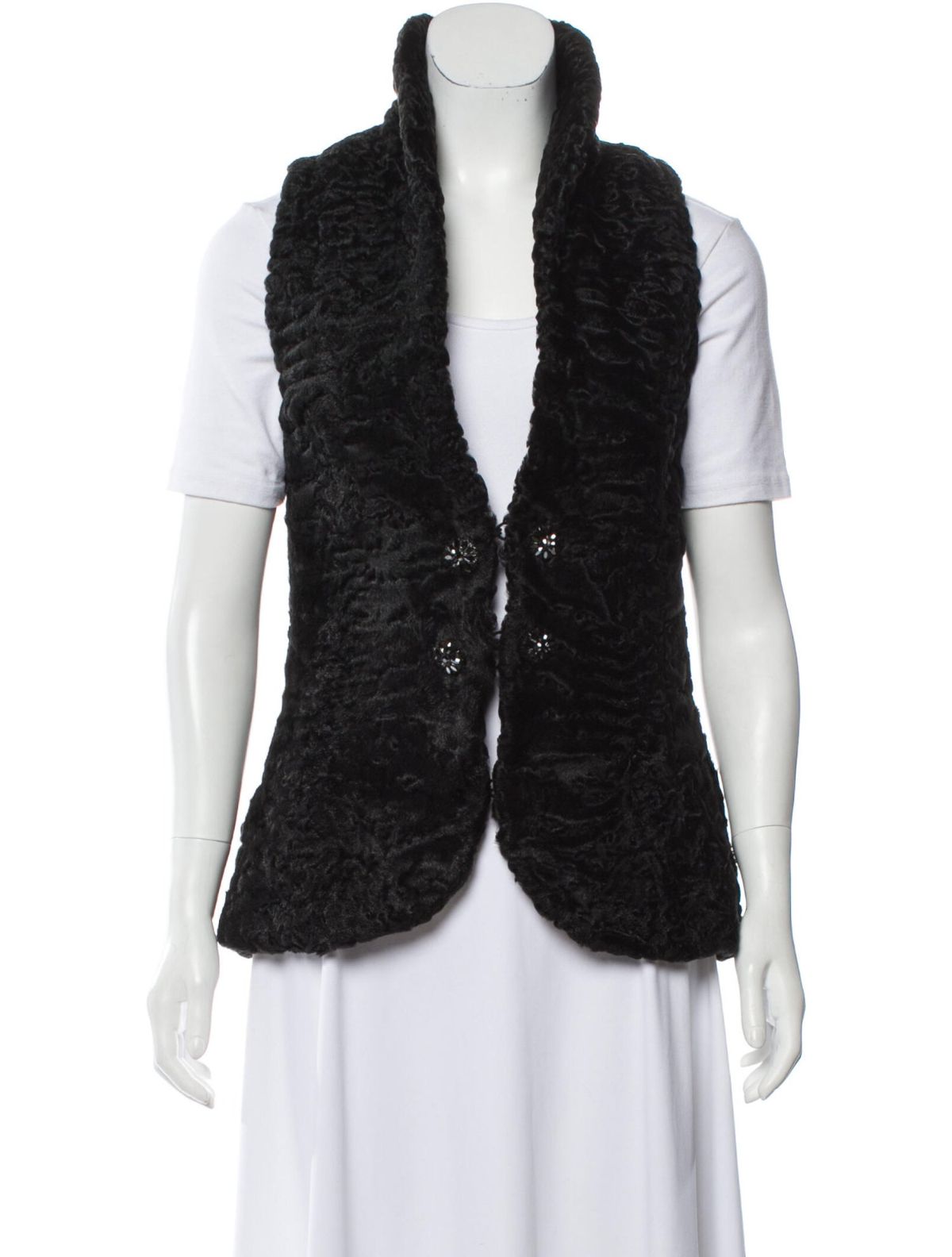 Persian Lamb Shawl Lapel Fur Waistcoat For Women | Oskar Jacket