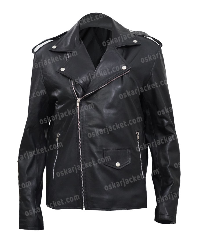 Hardin Scott After Biker Black Leather Jacket - Oskar Jacket
