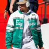 Super Bowl LVII Jalen Hurts Green And White Varsity Jacket