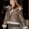 Taylor Swift Brown Shearling Leather Jacket