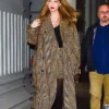 Taylor Swift NYC Brown Tweed Coat