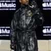 Super Bowl LVIII Usher Black Leather Coat