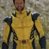 Deadpool 3 Wolverine Hugh Jackman Leather Yellow Jacket