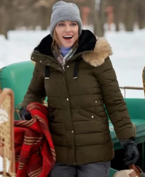 A Royal Christmas Crush Ava Jensen Olive Green Jacket