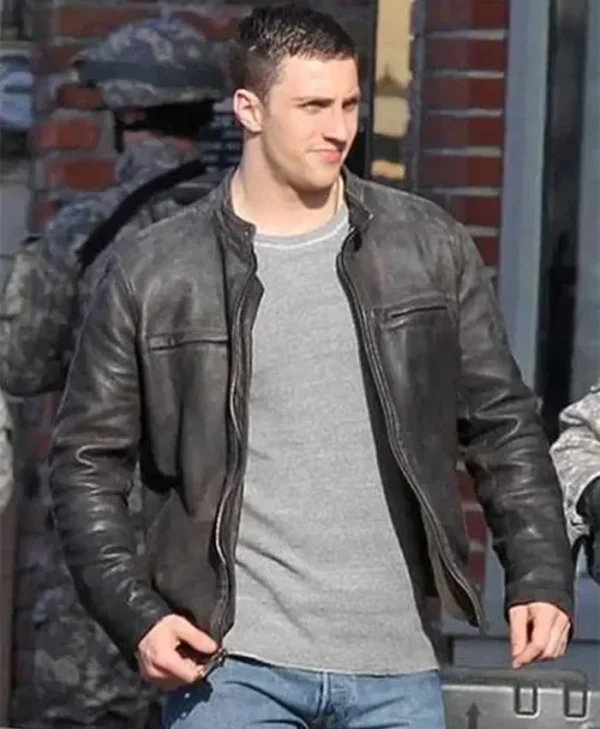 Aaron Taylor Johnson Godzilla Cafe Racer Black Leather Jacket