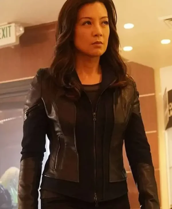 Agents Of Shield Ming Na Wen Black Leather Jacket