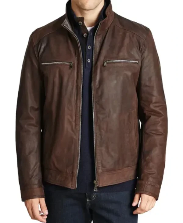 Agents of Shield Grant Ward Brown Leather Jacket