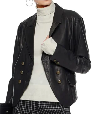 Alice Cooper Riverdale Black Real Leather Blazer Jacket