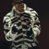American Rapper Toosii White And Black Leather Jacket