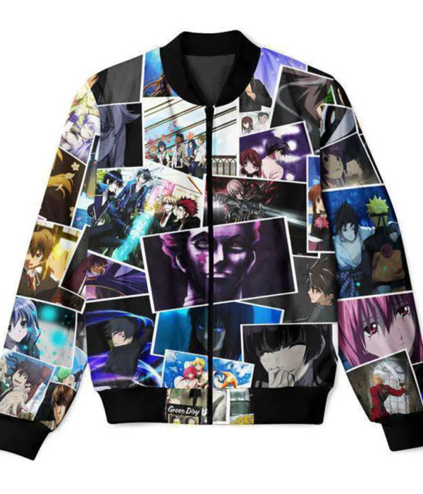 Anime-Collage-Print-Bomber-Jacket